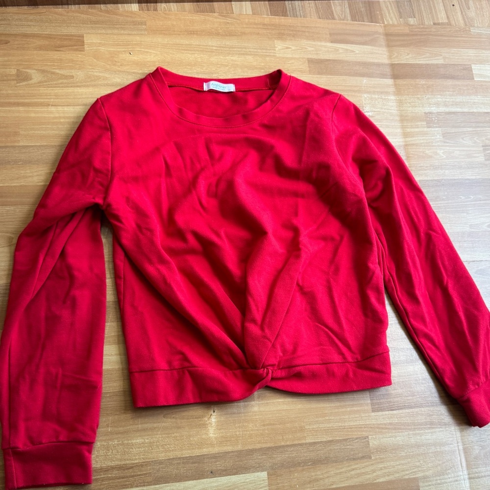 Arshiner red pullover sweatshirt size 140 long sleeve